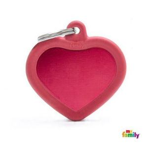 MyFamily Hushtag Collection Heart Aluminum & Rubber Red on Sale