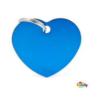 MyFamily Basic Collection Heart Tag Aluminum Blue Supply