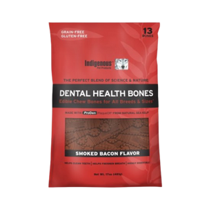 Indigenous Smoked Bacon Grain-Free Dental Dog Treats, Original 13ct For Cheap