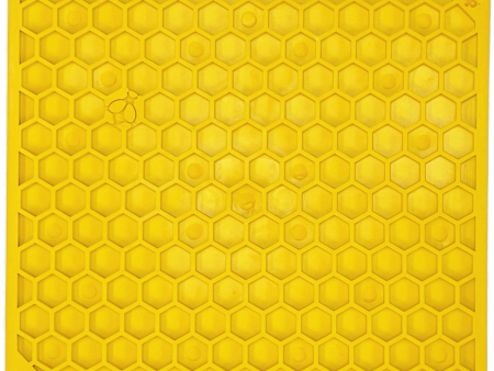 SodaPup Enriching Lick Mat Honeycomb Yellow Cheap