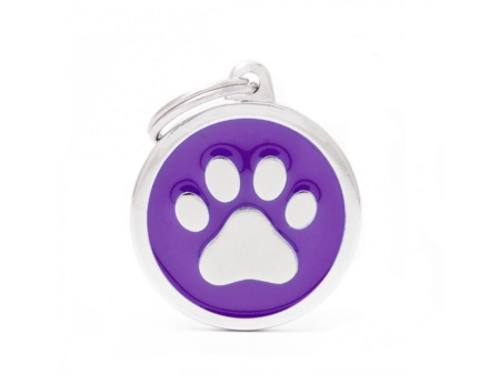 MyFamily Classic Collection Circle Paw Tag Purple Online Hot Sale