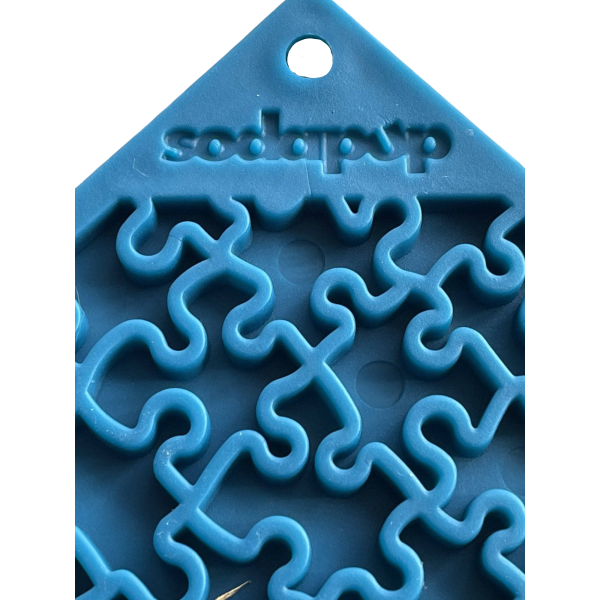 SodaPup Enriching Lick Mat Jigsaw Large Blue Discount