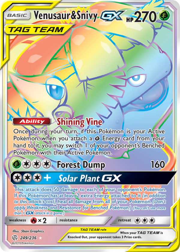 Venusaur & Snivy GX (249 236) [Sun & Moon: Cosmic Eclipse] Online Hot Sale