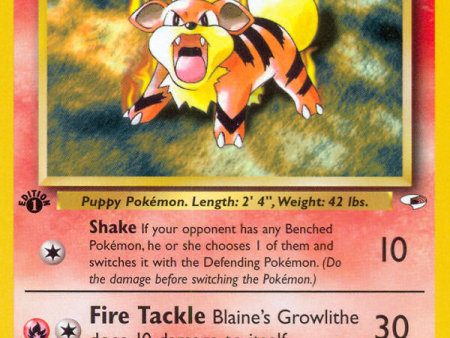 Blaine s Growlithe (35 132) [Gym Heroes 1st Edition] Hot on Sale