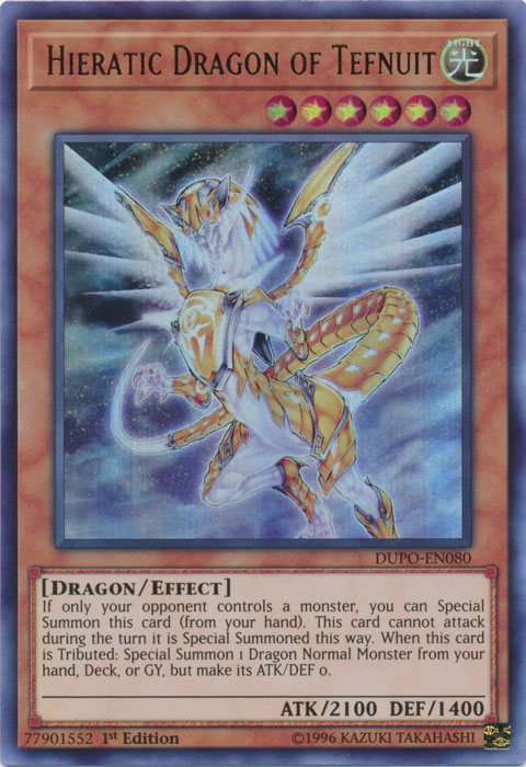 Hieratic Dragon of Tefnuit [DUPO-EN080] Ultra Rare Discount