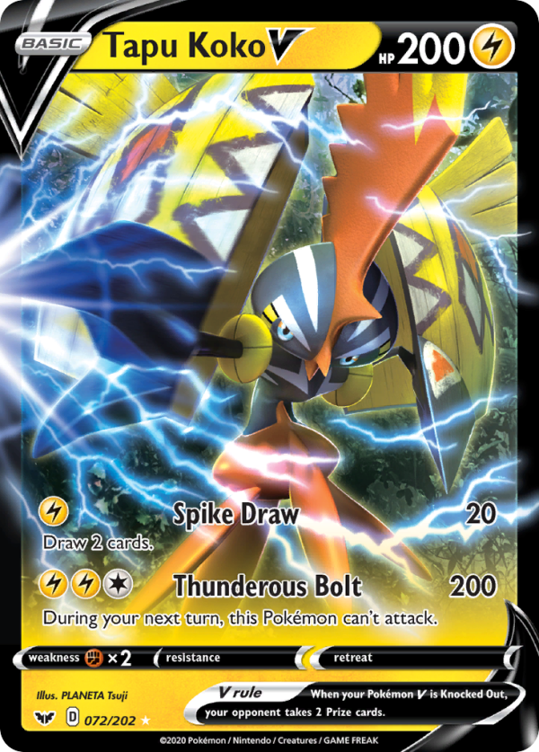 Tapu Koko V (072 202) [Sword & Shield: Base Set] For Cheap