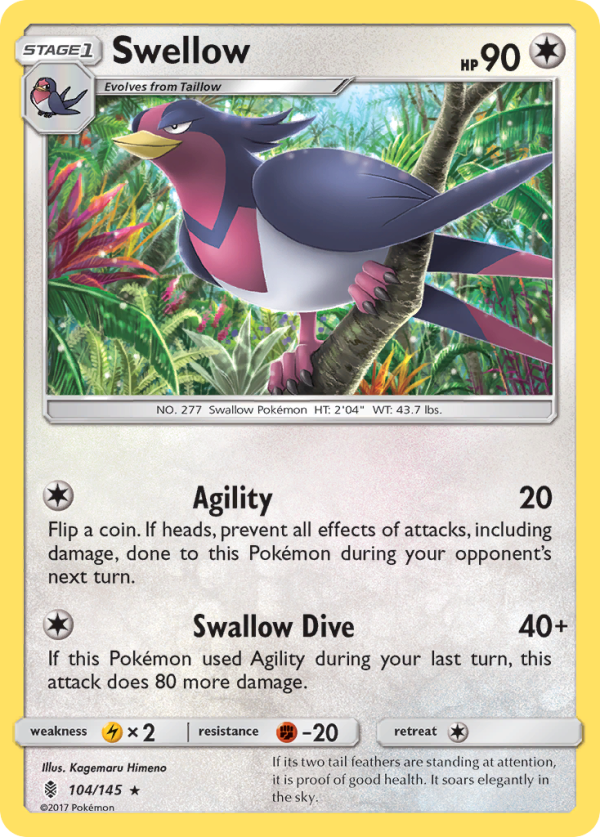 Swellow (104 145) [Sun & Moon: Guardians Rising] Online