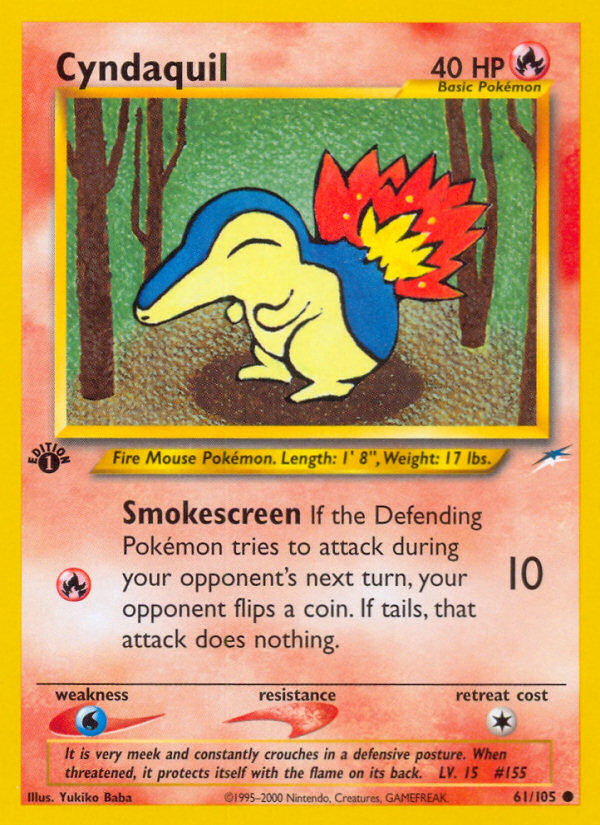 Cyndaquil (61 105) [Neo Destiny 1st Edition] Online Sale