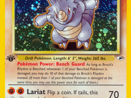 Brock s Rhydon (2 132) [Gym Heroes 1st Edition] For Sale