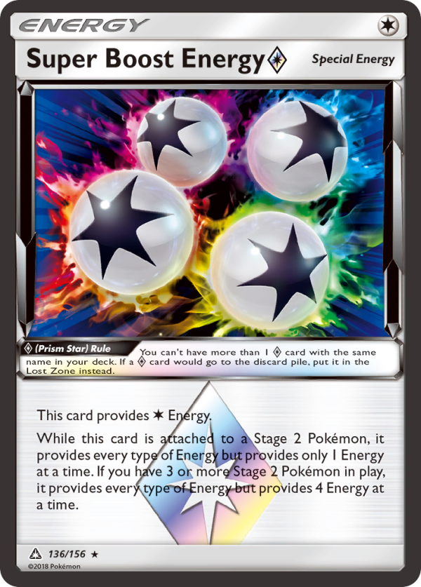 Super Boost Energy (136 156) (Prism Star) [Sun & Moon: Ultra Prism] Supply