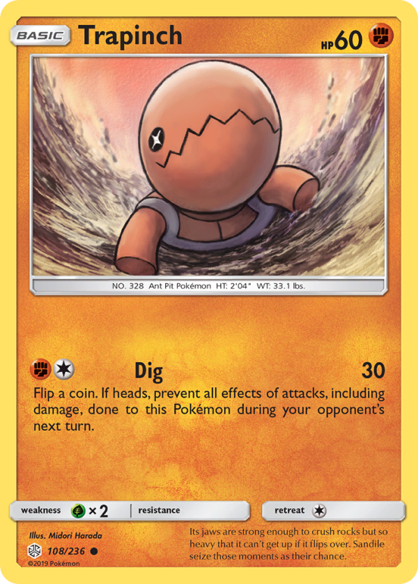 Trapinch (108 236) [Sun & Moon: Cosmic Eclipse] For Sale